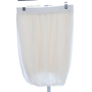 Ramy Brook Size 2 100% Silk Elastic Waist/Hem Eggshell Cream